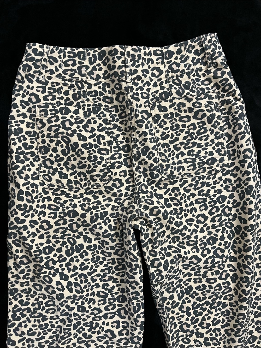 Nicole Miller Leopard Print Wide Leg Cropped Pants - Size 8 - Picture 8 of 8